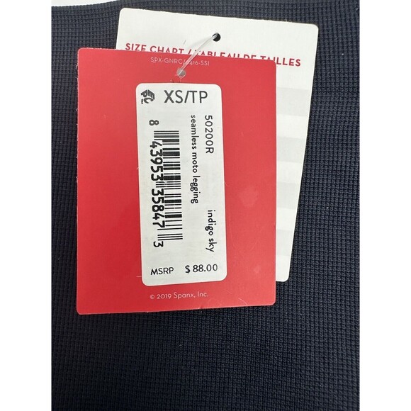 Spanx Look At Me Now Seamless Moto Leggings Indigo Sky 50200R Size XS/TP New - Picture 11 of 11
